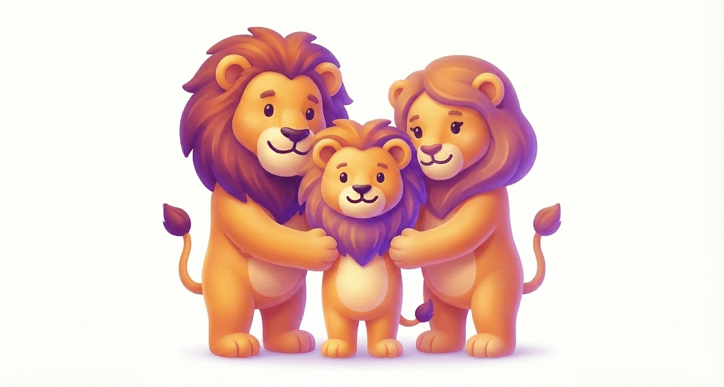 家族と一緒のレオ - 親の関与